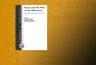cover of Russia and the west at the millennium : global imperatives and domestic policies 