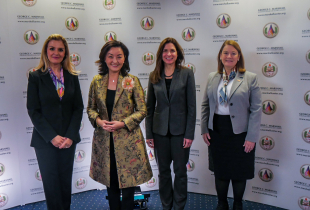 Val Zeneli with Ambassador Yuri Kim, Ambassador Judy Reinke, and Ambassador Kate Byrnes 