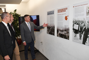 Marshall Center Leadership and Faculty Open Traveling Holocaust Exhibit