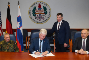Retired Maj. Gen. Barre Seguin, MOU Signing Slovenian
