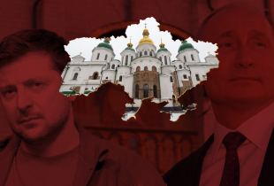 Image of Volodymyr Zelenskyy and Vladimir Putin