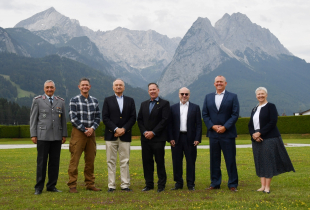 Four deans from the Department of Defense Regional Centers came together for photo