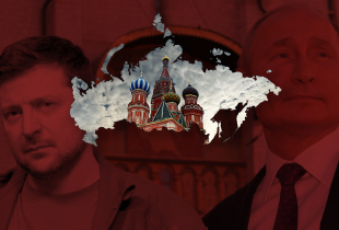Image of Volodymyr Zelenskyy and Vladimir Putin