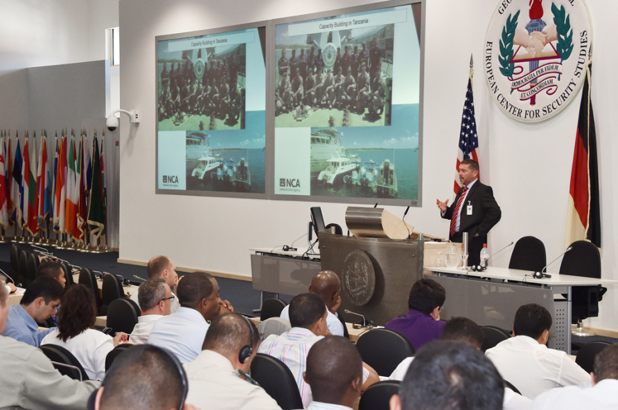 Photo of lecture during Program on Countering Transnational Organized Crime.