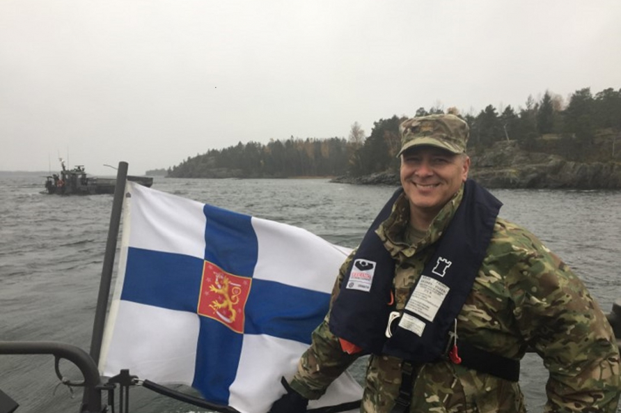MAJ Chris Distifeno, ARMA – Finland, landing craft exercise with the Finns.