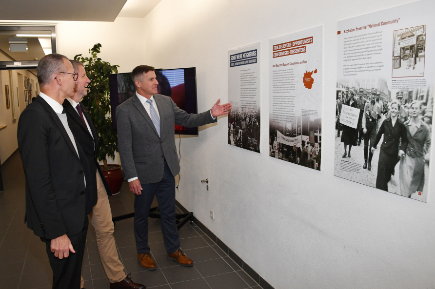 Marshall Center Leadership and Faculty Open Traveling Holocaust Exhibit