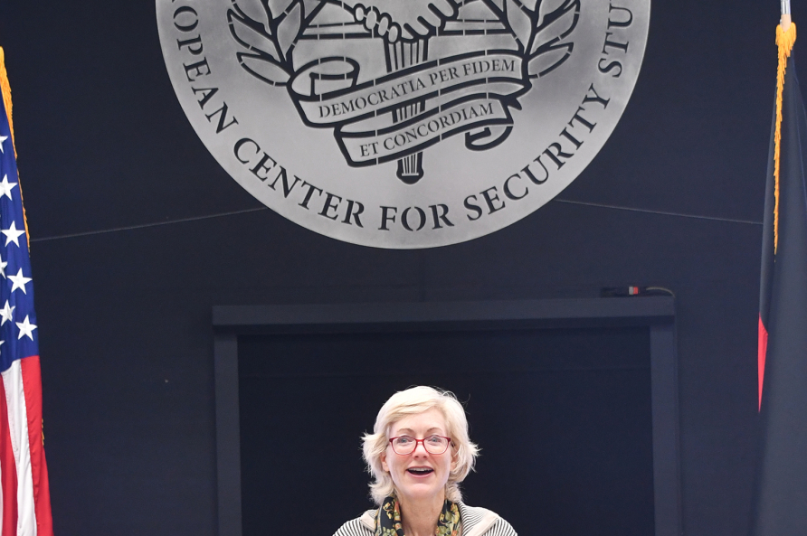 Kimberly Raleigh joined the course for a second day, highlighting the 11 norms for responsible cyber behavior adopted by the UN.