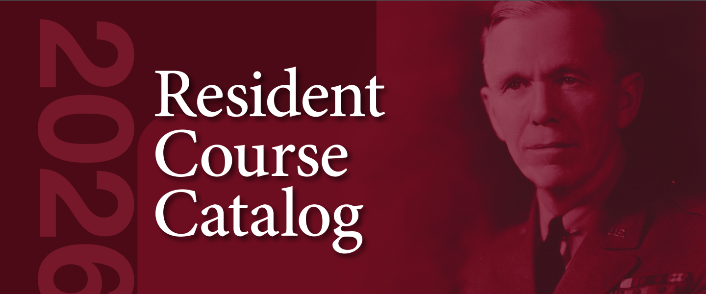 Graphic with text Resident Course Catalog